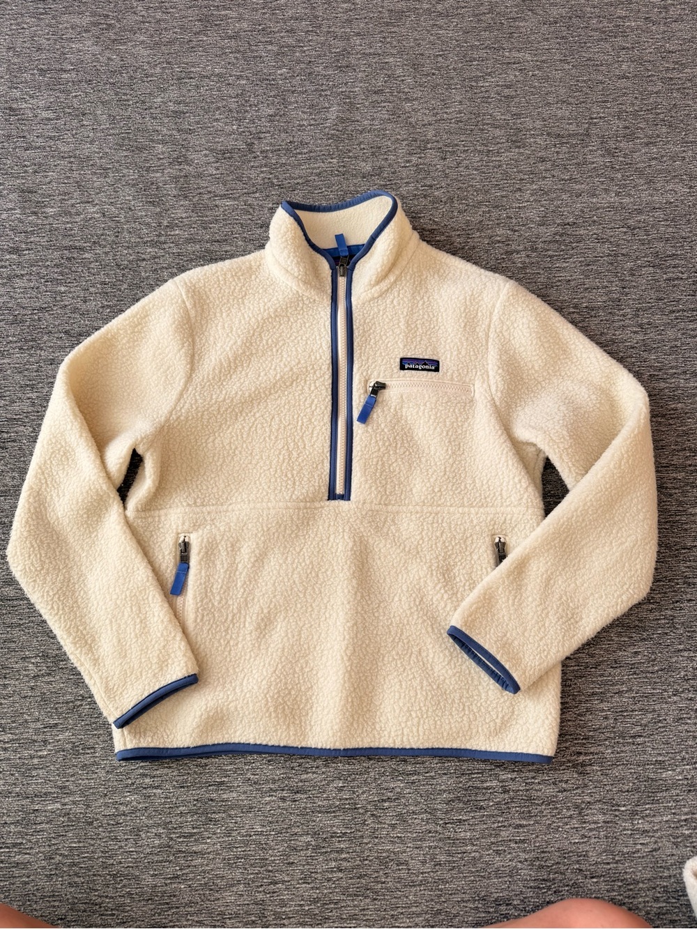 Patagonia Cream Synchilla Quarter-Zip Fleece Pullover